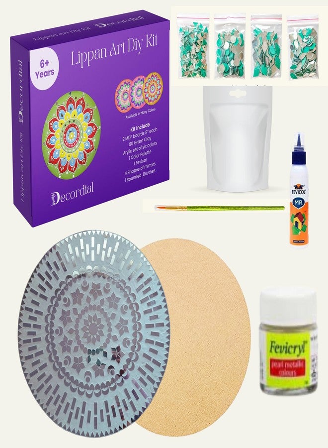 Decordial 12" Round MDF Mosaic Art | DIY Wall Décor & Craft Kit | Handmade Mosaic Design for Home, Living Room, Office | Artistic Craft Activity for Adults & Kids - Image 1